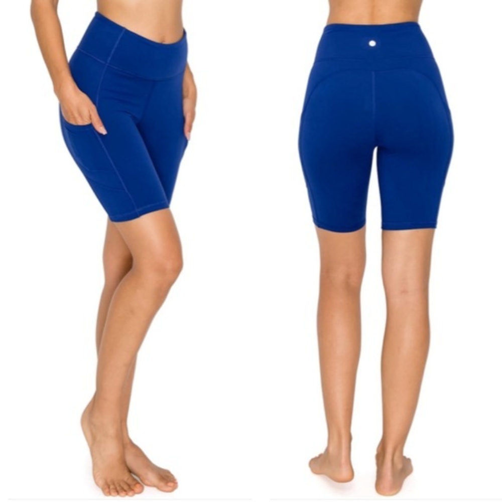 5 for $25! High-Rise Royal Blue Bike Shorts for Women!
